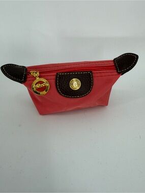 Longchamp Le Pliage Mini Coin Purse Pouch in Red